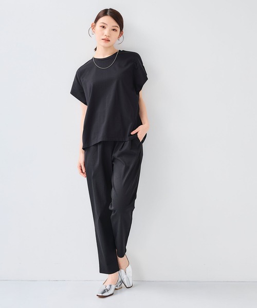 CROSS FUNCTION（クロスファンクション）の「《吸水速乾》エブ楽 きれいめイージーパンツ【CF/クロスファンクション】（その他パンツ・レディース・ライトピンク/アイボリー/カーキ/ネイビー/ベージュ/ブラック/オリーブ/ライトベージュ/サックスブルー・LL/L/M）」の22枚目の写真