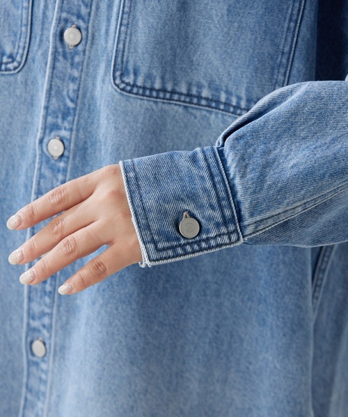 Whim Gazette ドロップデニムシャツ新品未開封未使用 Whim Gazette ブラウス シャツ ドロップデニムシャツ レディース