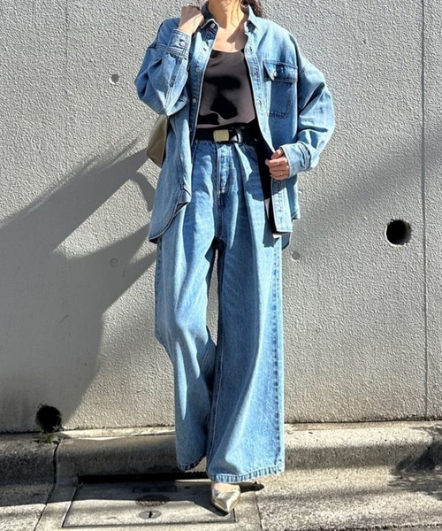 Whim Gazette（ウィムガゼット）の「ドロップデニムシャツ