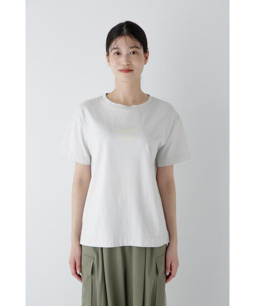 human woman（ヒューマンウーマン）の「◆ロゴＴシャツ（Tシャツ/カットソー・レディース・ホワイト/ブルー/グレー・MEDIUM）」の9枚目の写真