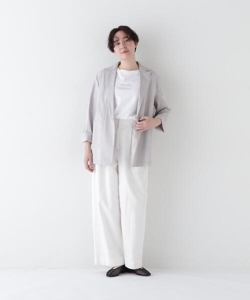 human woman（ヒューマンウーマン）の「◆ロゴＴシャツ（Tシャツ/カットソー・レディース・ホワイト/ブルー/グレー・MEDIUM）」の14枚目の写真