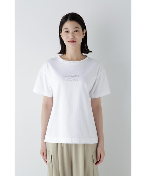 human woman（ヒューマンウーマン）の「◆ロゴＴシャツ（Tシャツ/カットソー・レディース・ホワイト/ブルー/グレー・MEDIUM）」の15枚目の写真