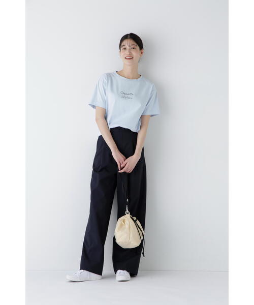 human woman（ヒューマンウーマン）の「◆ロゴＴシャツ（Tシャツ/カットソー・レディース・ホワイト/ブルー/グレー・MEDIUM）」の19枚目の写真