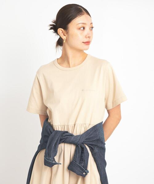 Champion（チャンピオン）の「『別注』Champion×Sonny Label　ギャザーワンピース（ワンピース・レディース・ブルー/ブラック/スミクロ/ベージュ・FREE）」の18枚目の写真