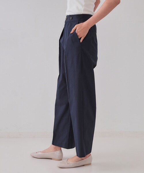 OPAQUE.CLIP（オペークドットクリップ）の「シャンブレーチノワイドパンツ【洗濯機洗い可】（その他パンツ・レディース・ベージュ/ネイビー・38/40/42）」の8枚目の写真