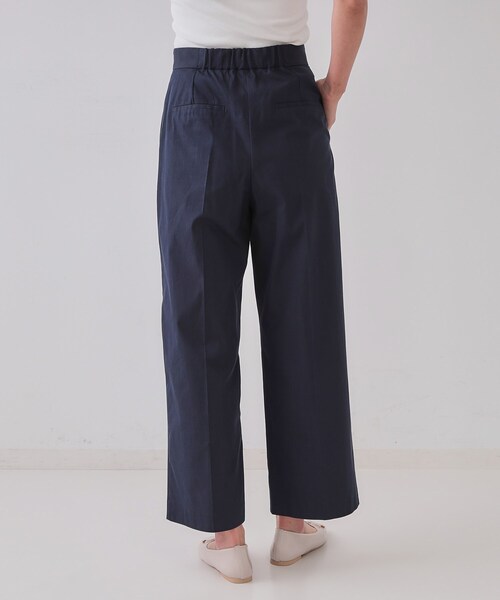 OPAQUE.CLIP（オペークドットクリップ）の「シャンブレーチノワイドパンツ【洗濯機洗い可】（その他パンツ・レディース・ベージュ/ネイビー・38/40/42）」の7枚目の写真