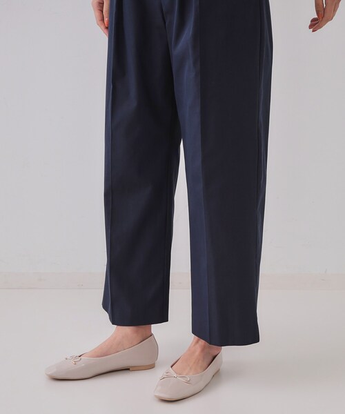 OPAQUE.CLIP（オペークドットクリップ）の「シャンブレーチノワイドパンツ【洗濯機洗い可】（その他パンツ・レディース・ベージュ/ネイビー・38/40/42）」の3枚目の写真