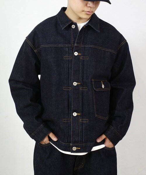 Sourcream（サワークリーム）の「【Sourcream/サワークリーム】リジッドデニムジャケット / 日本製（デニムジャケット・レディース・インディゴブルー・FREE）」の2枚目の写真