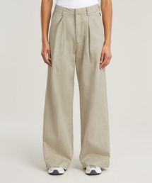 G-STAR | Fluid Wide Leg Pants/コットンリネンワイドタックストレートチノパンツ(チノパンツ)