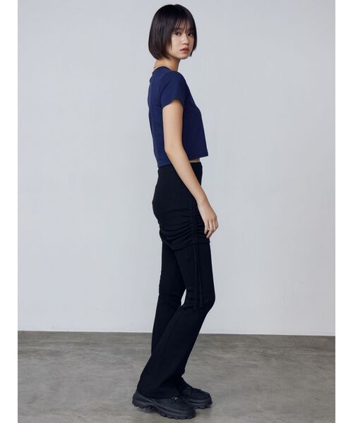 EMODA（エモダ）の「レイヤースカートフィットフレアパンツ（その他パンツ・レディース・ブラック/グレー/ネイビー・FREE）」の9枚目の写真