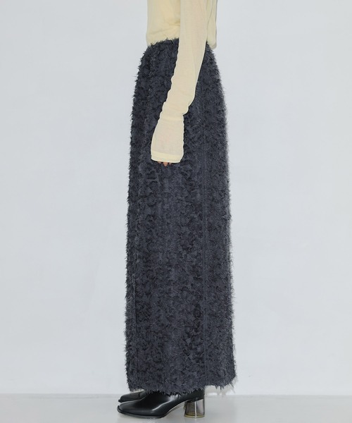 PUBLIC TOKYO（パブリックトウキョウ）の「メローラインナロースカート（スカート・レディース・ブラック/ダークグレー・1/2）」の6枚目の写真