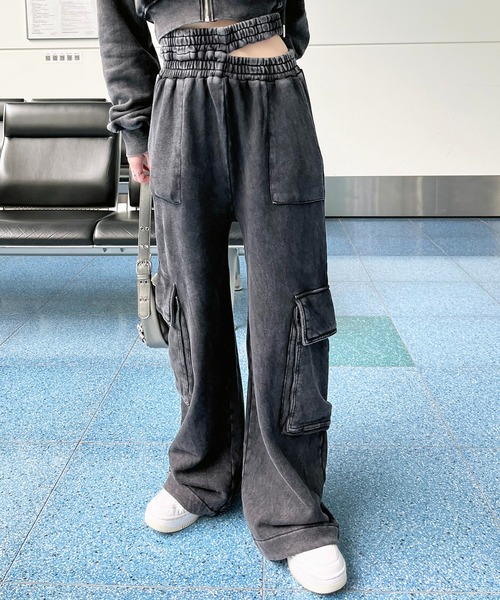 立体ポケットドロストスウェットパンツ（スウェットパンツ