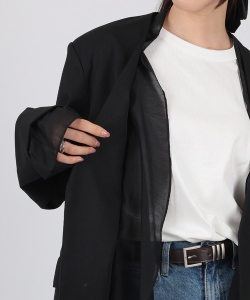 SUWDEE(スーディー)の「docking no color jacket(ノーカラージャケット・レディース・ブラック・FREE)」の9枚目の写真
