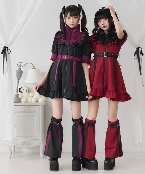 セール】十字架刺繍フリルシスタージャージワンピース（ワンピース