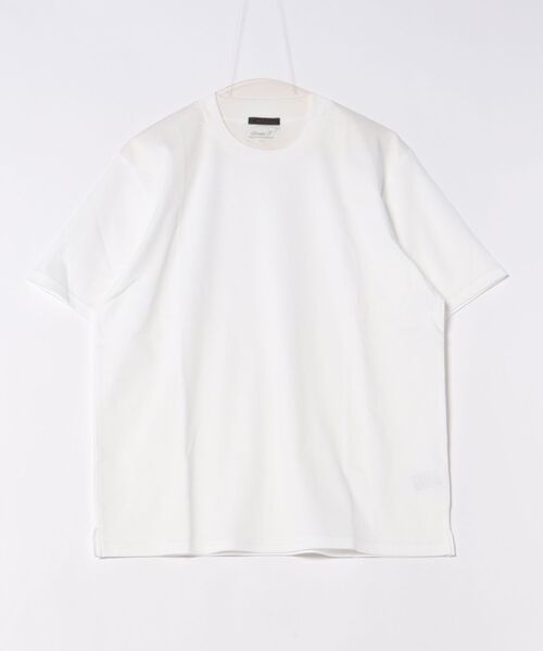 TAKA-Q（タカキュー）の「【ストレッチ ウォッシャブル】m.f.エディトリアル メンズ 【DRESS T-SHIRT】綿ストレッチ スロープネック半袖Tシャツ（Tシャツ/カットソー・メンズ・グレー/ブラック/ホワイト/ネイビー・MEDIUM/LARGE/X-LARGE）」の8枚目の写真