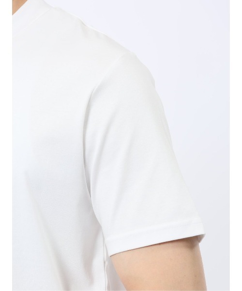 TAKA-Q（タカキュー）の「【ストレッチ ウォッシャブル】m.f.エディトリアル メンズ 【DRESS T-SHIRT】綿ストレッチ スロープネック半袖Tシャツ（Tシャツ/カットソー・メンズ・グレー/ブラック/ホワイト/ネイビー・MEDIUM/LARGE/X-LARGE）」の7枚目の写真