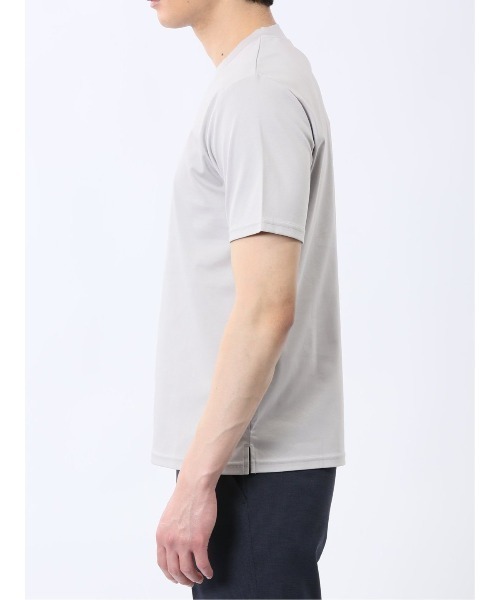 TAKA-Q（タカキュー）の「【ストレッチ ウォッシャブル】m.f.エディトリアル メンズ 【DRESS T-SHIRT】綿ストレッチ スロープネック半袖Tシャツ（Tシャツ/カットソー・メンズ・グレー/ブラック/ホワイト/ネイビー・MEDIUM/LARGE/X-LARGE）」の14枚目の写真