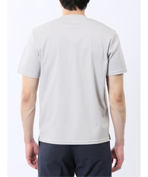 TAKA-Q（タカキュー）の「【ストレッチ ウォッシャブル】m.f.エディトリアル メンズ 【DRESS T-SHIRT】綿ストレッチ スロープネック半袖Tシャツ（Tシャツ/カットソー・メンズ・グレー/ブラック/ホワイト/ネイビー・MEDIUM/LARGE/X-LARGE）」の15枚目の写真