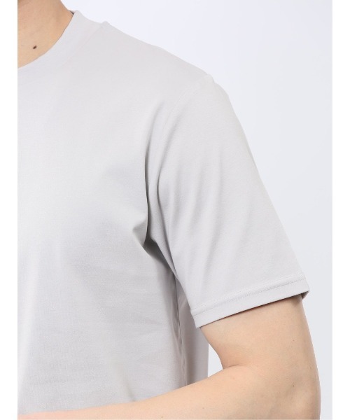 TAKA-Q（タカキュー）の「【ストレッチ ウォッシャブル】m.f.エディトリアル メンズ 【DRESS T-SHIRT】綿ストレッチ スロープネック半袖Tシャツ（Tシャツ/カットソー・メンズ・グレー/ブラック/ホワイト/ネイビー・MEDIUM/LARGE/X-LARGE）」の17枚目の写真