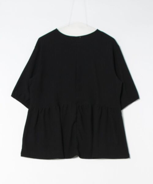Viola e Viola(ヴィオラエヴィオラ)の「ジャカードペプラムトップス(Tシャツ/カットソー・レディース・ブラック/ミント/ホワイト・L/LL/M/3L)」の19枚目の写真
