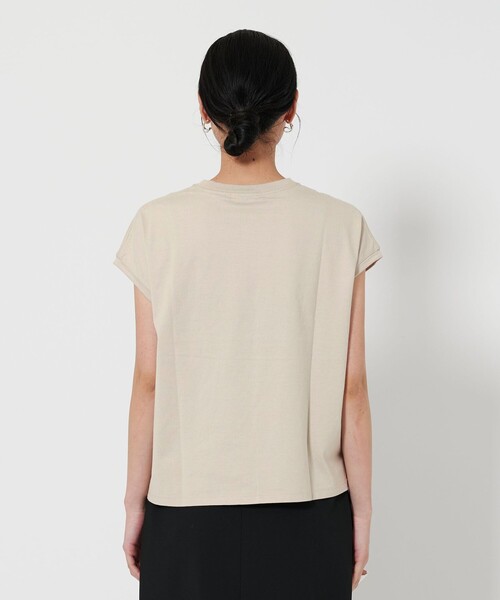 BEAUTY&YOUTH UNITED ARROWS(ビューティーアンドユースユナイテッドアローズ)の「コットン ロゴプリント フレンチスリーブ Tシャツ(Tシャツ/カットソー・レディース・ナチュラル/オフホワイト/ダークグレー/ライトピンク・FREE)」の19枚目の写真