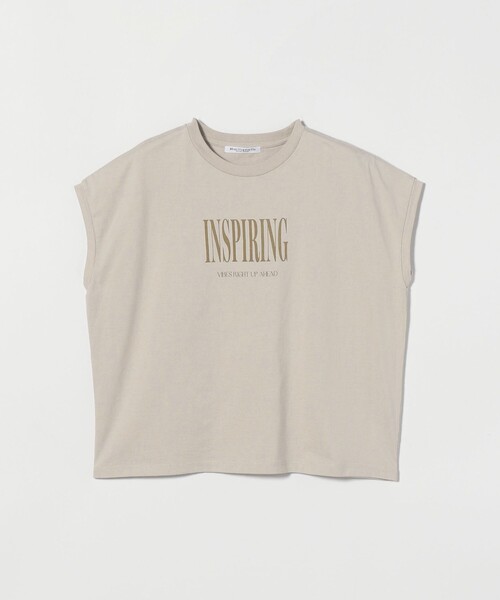 BEAUTY&YOUTH UNITED ARROWS(ビューティーアンドユースユナイテッドアローズ)の「コットン ロゴプリント フレンチスリーブ Tシャツ(Tシャツ/カットソー・レディース・ナチュラル/オフホワイト/ダークグレー/ライトピンク・FREE)」の11枚目の写真