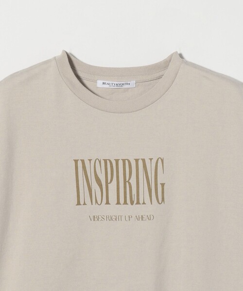 BEAUTY&YOUTH UNITED ARROWS(ビューティーアンドユースユナイテッドアローズ)の「コットン ロゴプリント フレンチスリーブ Tシャツ(Tシャツ/カットソー・レディース・ナチュラル/オフホワイト/ダークグレー/ライトピンク・FREE)」の9枚目の写真