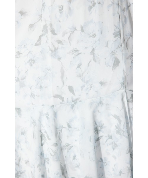 rienda（リエンダ）の「フリルフラワーロングワンピース 夏服 半袖（ワンピース・レディース・ピンク/ホワイト/ライトグレー・MEDIUM/SMALL）」の14枚目の写真