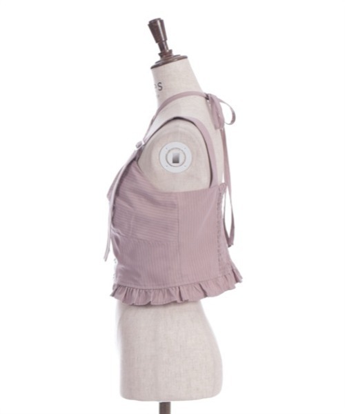 axes femme（アクシーズファム）の「コルセット風デザインビスチェ（ベスト・レディース・ピンク/ネイビー/ブラック・FREE）」の10枚目の写真