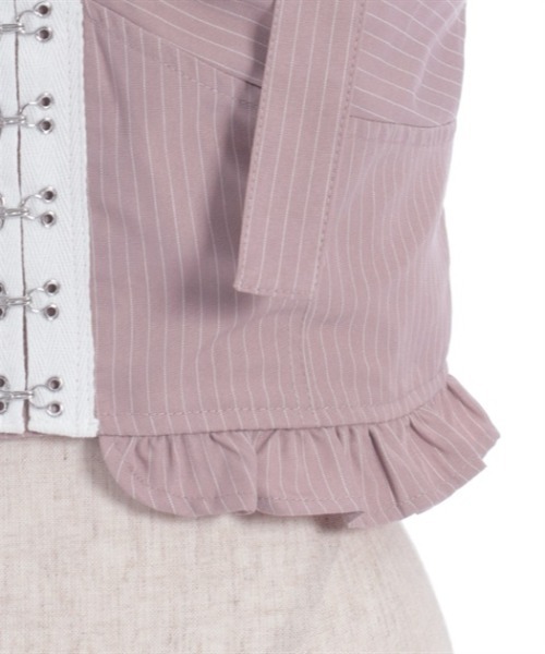 axes femme（アクシーズファム）の「コルセット風デザインビスチェ（ベスト・レディース・ピンク/ネイビー/ブラック・FREE）」の13枚目の写真