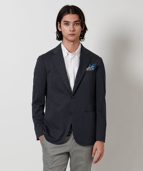 UNITED ARROWS(ユナイテッドアローズ)の「ハウンドトゥース ジャージ シングル 2ボタン テーラードジャケット(テーラードジャケット・メンズ・ダークブラウン/ネイビー・46/48/50/44)」の3枚目の写真