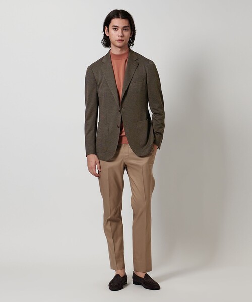 UNITED ARROWS(ユナイテッドアローズ)の「ハウンドトゥース ジャージ シングル 2ボタン テーラードジャケット(テーラードジャケット・メンズ・ダークブラウン/ネイビー・46/48/50/44)」の6枚目の写真