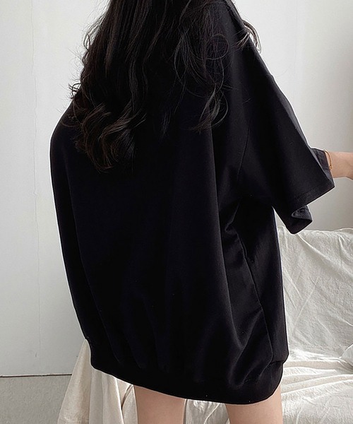 NinaetLina(ニナエリナ)の「BROOKLYNプリントオーバーTシャツ(Tシャツ/カットソー・レディース・グレー/ブラック/ネイビー/アイボリー・FREE)」の12枚目の写真