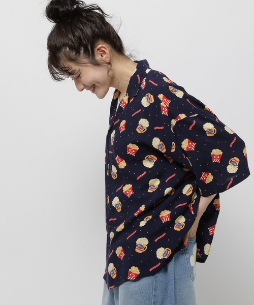 WIGGLE WIGGLE(ウィグルウィグル)の「【wiggle wiggle(ウィグルウィグル)】コラボ アソートパターンシャツ(シャツ/ブラウス・レディース・ブラック/ネイビー/クリーム・MEDIUM/LARGE)」の3枚目の写真