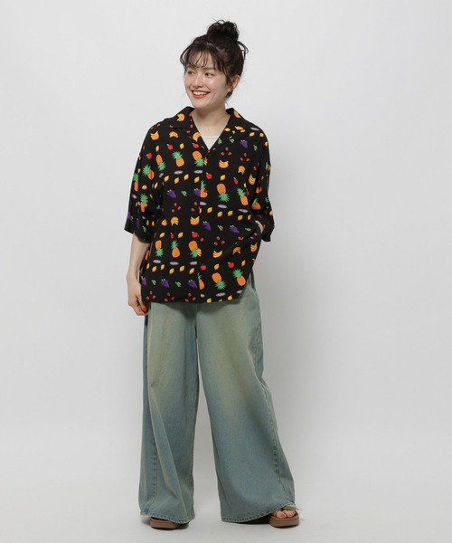 WIGGLE WIGGLE(ウィグルウィグル)の「【wiggle wiggle(ウィグルウィグル)】コラボ アソートパターンシャツ(シャツ/ブラウス・レディース・ブラック/ネイビー/クリーム・MEDIUM/LARGE)」の20枚目の写真