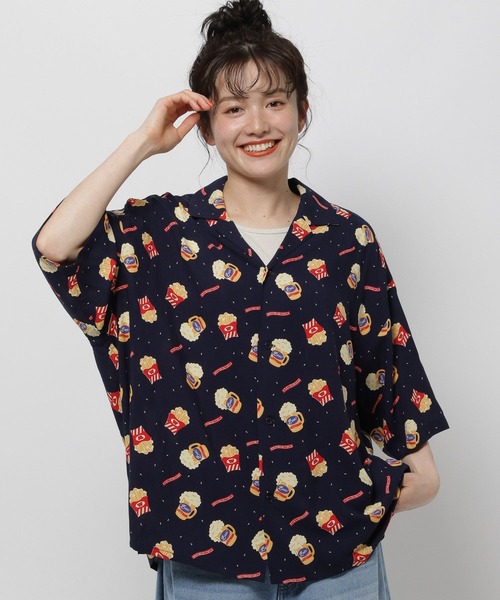 WIGGLE WIGGLE(ウィグルウィグル)の「【wiggle wiggle(ウィグルウィグル)】コラボ アソートパターンシャツ(シャツ/ブラウス・レディース・ブラック/ネイビー/クリーム・MEDIUM/LARGE)」の6枚目の写真