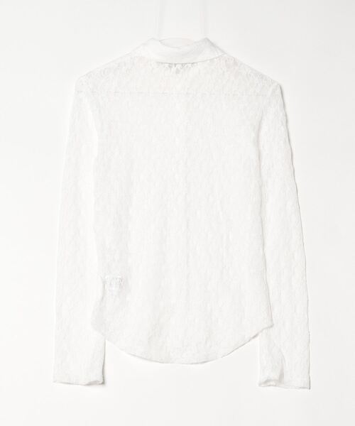 Lutim by u(ルチバイユー)の「Sheer Lace Tight Fit Shirt / シアーレースタイトフィットシャツ(シャツ/ブラウス・レディース・ホワイト/ブラック・FREE)」の22枚目の写真