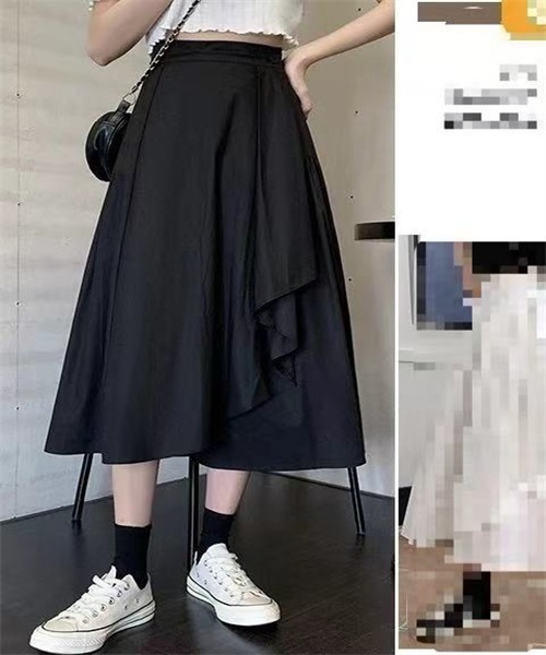 【新品タグ付き】ドットプリントアシンメトリースカート♡コエル シルク アシンメトリースカート（スカート）｜STRASBURGO OUTLET