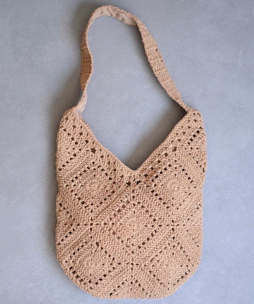 ショルダーバッグ・ポシェット AHNI Cinnamon Bag_Black 5BJH1001 鍵あみショルダーバッグ（ショルダーバッグ）｜Curaful
