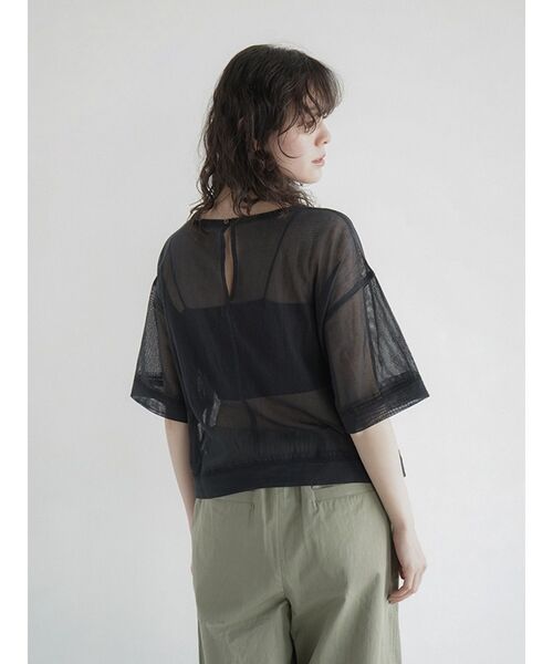 FIKA.(フィーカ)の「Zari embroidered mesh sheer blouse(シャツ/ブラウス・レディース・ブラック/オフホワイト・MEDIUM)」の5枚目の写真