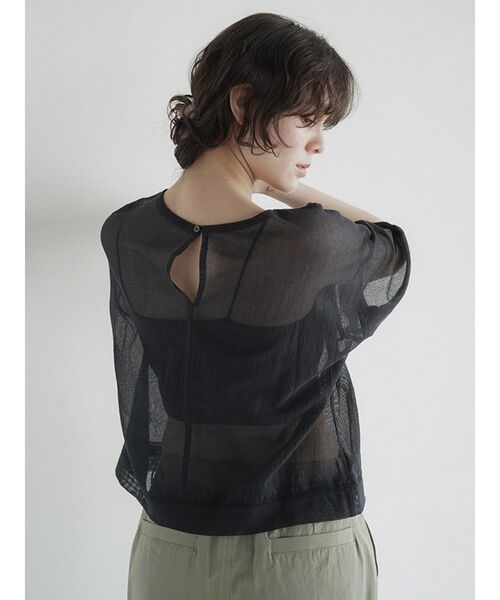 FIKA.(フィーカ)の「Zari embroidered mesh sheer blouse(シャツ/ブラウス・レディース・ブラック/オフホワイト・MEDIUM)」の10枚目の写真