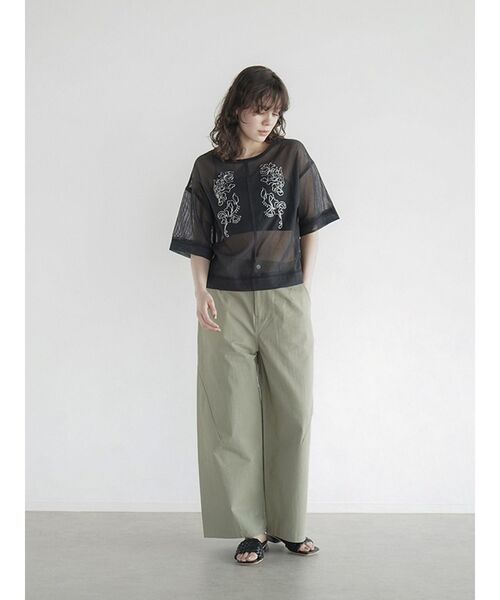 FIKA.(フィーカ)の「Zari embroidered mesh sheer blouse(シャツ/ブラウス・レディース・ブラック/オフホワイト・MEDIUM)」の11枚目の写真