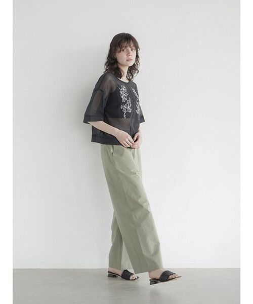 FIKA.(フィーカ)の「Zari embroidered mesh sheer blouse(シャツ/ブラウス・レディース・ブラック/オフホワイト・MEDIUM)」の12枚目の写真