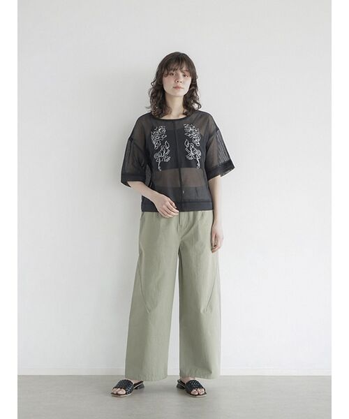FIKA.(フィーカ)の「Zari embroidered mesh sheer blouse(シャツ/ブラウス・レディース・ブラック/オフホワイト・MEDIUM)」の14枚目の写真
