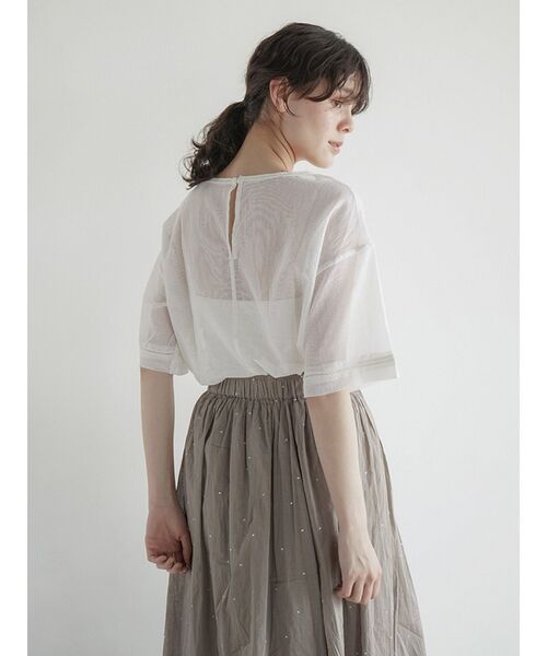 FIKA.(フィーカ)の「Zari embroidered mesh sheer blouse(シャツ/ブラウス・レディース・ブラック/オフホワイト・MEDIUM)」の16枚目の写真