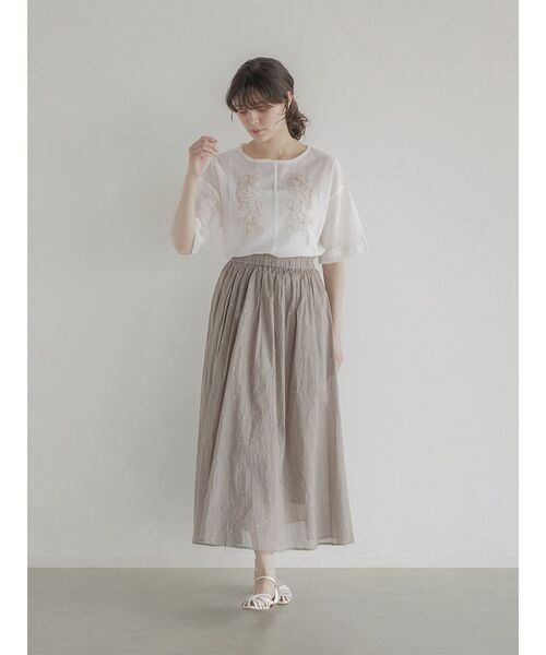 FIKA.(フィーカ)の「Zari embroidered mesh sheer blouse(シャツ/ブラウス・レディース・ブラック/オフホワイト・MEDIUM)」の18枚目の写真