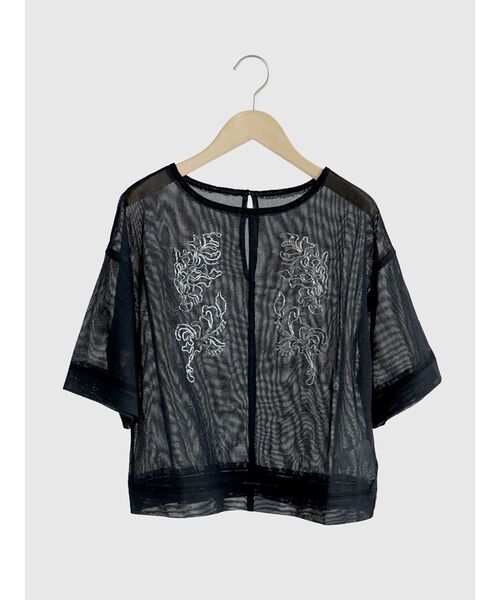 FIKA.(フィーカ)の「Zari embroidered mesh sheer blouse(シャツ/ブラウス・レディース・ブラック/オフホワイト・MEDIUM)」の21枚目の写真