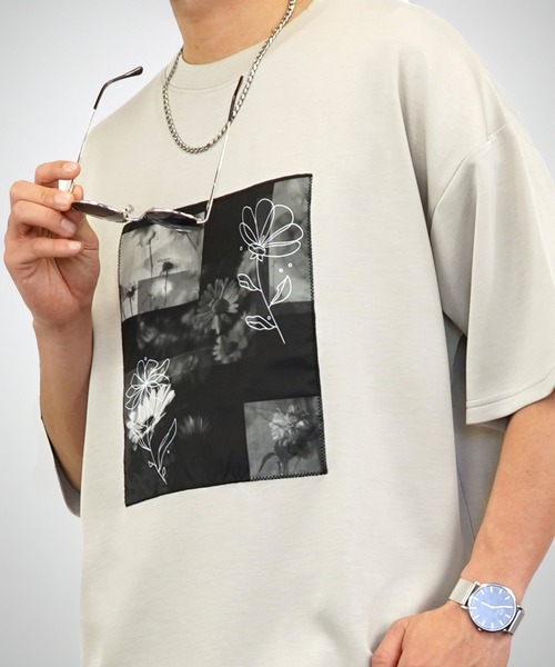 L'atelier(ラトリエ)の「肌触り ストレッチ Tシャツ半袖 ストリート 接触冷感 ロゴ T(Tシャツ/カットソー・メンズ・ホワイト系2/グレー系1/グレー系2/グレー系3/グレー系4/ホワイト系4/ホワイト系1/ブラック系4/ブラック系3/ブラック系2/ブラック系1/ホワイト系3/ダルブルー系1・LL/L/M)」の11枚目の写真