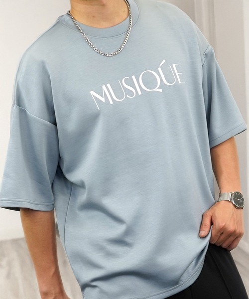 L'atelier(ラトリエ)の「肌触り ストレッチ Tシャツ半袖 ストリート 接触冷感 ロゴ T(Tシャツ/カットソー・メンズ・ホワイト系2/グレー系1/グレー系2/グレー系3/グレー系4/ホワイト系4/ホワイト系1/ブラック系4/ブラック系3/ブラック系2/ブラック系1/ホワイト系3/ダルブルー系1・LL/L/M)」の13枚目の写真