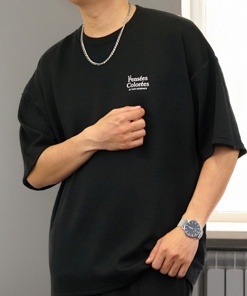 L'atelier(ラトリエ)の「肌触り ストレッチ Tシャツ半袖 ストリート 接触冷感 ロゴ T(Tシャツ/カットソー・メンズ・ホワイト系2/グレー系1/グレー系2/グレー系3/グレー系4/ホワイト系4/ホワイト系1/ブラック系4/ブラック系3/ブラック系2/ブラック系1/ホワイト系3/ダルブルー系1・LL/L/M)」の15枚目の写真